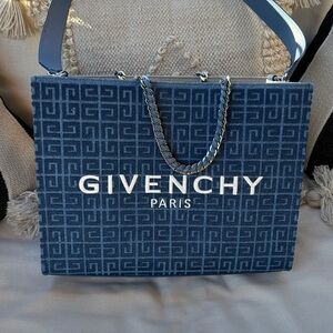 Givenchy Blue Patterned Shoulder Bag
